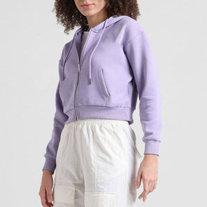 Sudadera Corta Personalizada para Mujer, Sudadera Informal de Tela Suave Lavada, Sudadera Corta con Estampado para Mujer - Product Image 5