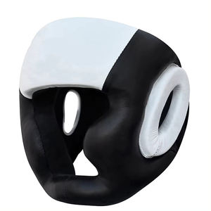 Meilleure vente en gros Entraînement professionnel unisexe Rexine/cuir DOUBLE SPORT Protège-tête Logo personnalisé pour la boxe et les arts martiaux - Product Image 4