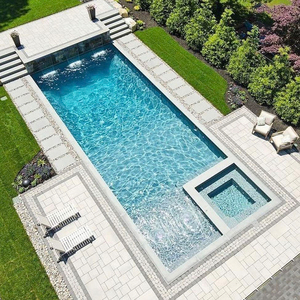 Casa Ecológica Barato Enterrado Gran Tamaño Jardín <span class=keywords><strong>Fibra</strong></span> <span class=keywords><strong>de</strong></span> <span class=keywords><strong>vidrio</strong></span> Piscinas Bronceado China Compuesto Pre Fab Piscinas Ventas - Product Image 4