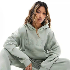 Sweat à capuche personnalisé avec logo brodé, fermeture éclair complète et impression offset par transfert de chaleur, tissu tricoté, support du fabricant de vêtements OEM - Product Image 1