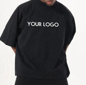 Precio de fábrica LOGOTIPO personalizado de gran tamaño Camisetas unisex Cuello redondo 100% Algodón Streetwear Camiseta con estampado de pantalla de alta calidad Stock - Product Image 5