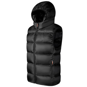 Invierno personalizado Puffer cremallera hombres abajo chaleco transpirable poliéster Puffer chaleco abrigo para hombres acolchado abajo Puffer chaqueta chaleco - Product Image 2