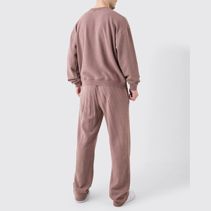 Survêtement respirant de haute qualité pour hommes, ensemble sport 2 pièces avec logo personnalisé, veste zippée et pantalon de survêtement slim pour la vente en gros - Product Image 2