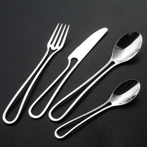 Pink Thin Ceramic Long Design Handle Stainless Steel Fashionable Design <b>Gold</b> Plated Elegant Wedding Cutlery Set - Product Image 4