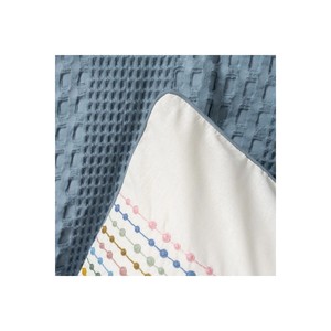 Cotton Box Aura <b>Single</b> Set Handmade King Queen Size <b>Bedspread</b> Classic Quilted Embroidery Indigo Pebble for Home Hotel Bedrooms - Product Image 4