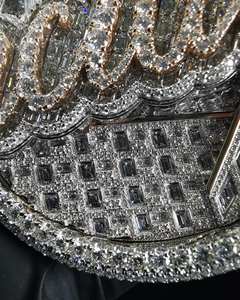 Collar con colgante de diamante de moissanita hecho a medida con corte redondo y diseño brillante para joyería nupcial de moda - Product Image 3