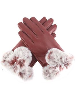 Gants d'hiver en fourrure de mouton pour hommes, en cuir de mouton véritable, à doigts complets, pour moto, coupe-vent, doublés de fourrure de mouton, vente en gros - Product Image 3