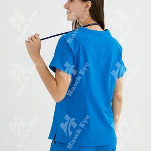 Logo personnalisé OEM vêtements de travail salon de beauté infirmière uniforme haut médical gommage uniformes hospitaliers hommes femmes hauts gommages - Product Image 2