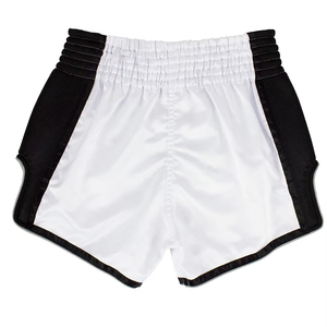 Logotipo personalizable de alta calidad Muay Thai Fight Shorts Poliéster con cintura media elástica al por mayor para clubes y tiendas - Product Image 1