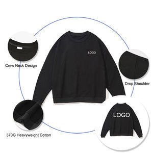 Sudadera profesional de algodón suave de alta calidad para hombre, sudadera de invierno personalizada, mezcla de algodón básico teñido liso - Product Image 2