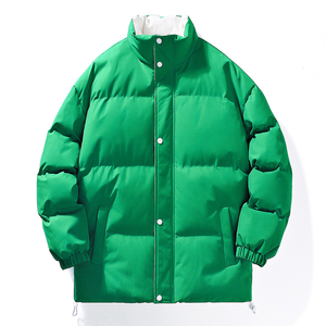Grueso Puffer Down algodón Streetwear elegante personalizado Stand Collar chaqueta hombres frío invierno abrigos ropa chaquetas para hombres - Product Image 4