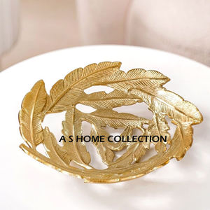 Bol de service de forme ronde en acier inoxydable de qualité de luxe Nouveau design avec poignée en feuille d'aluminium doré pour servir du chocolat - Product Image 2