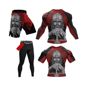 Tenue d'arts martiaux sur mesure, combinaison de rashguard MMA de haute qualité, ensemble rashguard et short de fitness/grappling pour hommes - Product Image 6