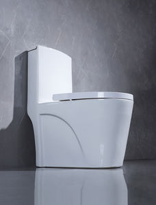 Modern Luxurious Washdown Ceramic Sanitary Ware Dual-Flush One Piece <strong>Toilet</strong> for Hotels Washrooms with P-Trap Drainage Pattern - Product Image 2