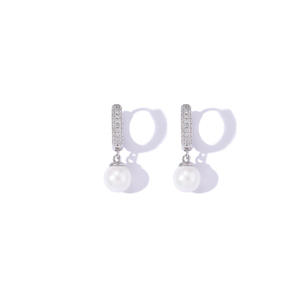 Long Luxury Women Jewelry Sterling 925 Silver Zirconia Lever Back <b>Dangle</b> <b>Earrings</b> - Product Image 2