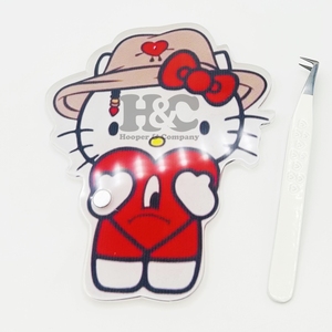 Azulejos para Pestañas Más Vendidos, Color Rosa Bebé, Hello Kitty, Azulejo Acrílico de Primera Calidad, Forma de Corazón, Magnético, Sostenible, con Logotipo, Azulejo de Visón para Pestañas Planas - Product Image 2