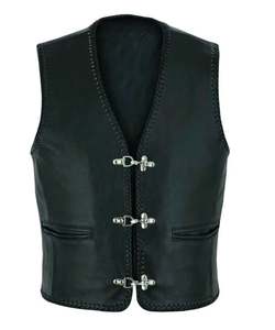 Chaleco de cuero para hombre, personalizado, a la moda, para motocicleta - Product Image 4