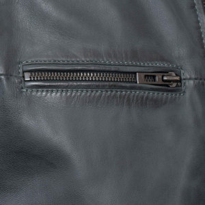 Manteau de moto en cuir d'agneau véritable d'hiver avec design de logo personnalisé Vestes de motard pour hommes - Product Image 5