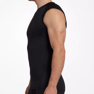 2025 nouveauté hommes coupe ajustée 100% coton sans manches débardeur basique chemise décontractée raccord Gym débardeur - Product Image 3