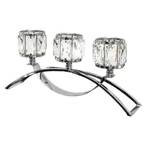 T Light Holder Premium Design Corps en verre avec base en métal Idéal pour la décoration de mariage et de Noël avec des tailles de 3 pouces - Product Image 4