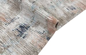 Tapis KUMAR faits à la main, design tibétain, forme rectangulaire, broderie en laine et tencel, résistant aux taches, motif géométrique moderne, poils moyens - Product Image 3