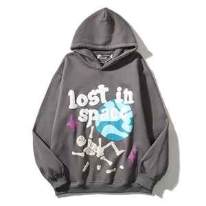 Sweat à capuche imprimé pour homme Impression numérique et impression en relief 100% coton Sweat à capuche lourd pour l'hiver - Product Image 4