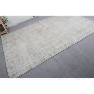 Tapis Turc Vintage Moderne (5.3X8.8 Ft) Beige Grande Surface Rectangle Laine Latex Support pour Adolescent Abstrait Tabriz pour Couloir - Product Image 2