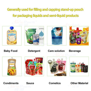 Bơm Piston gói tự động <span class=keywords><strong>Spout</strong></span> <span class=keywords><strong>Pouch</strong></span> điền Máy đóng nắp lớn vòi phun nước trái cây túi điền máy với nắp - Product Image 2