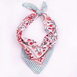 Bandana en coton imprimé floral, impression couleur de qualité supérieure, doux, confortable, polyvalent, accessoire pour cheveux, foulard, couvre-visage - Product Image 1