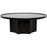 Table basse en aluminium élégante et élégante finition noire mate Table centrale à faible hauteur pour meubles de salon