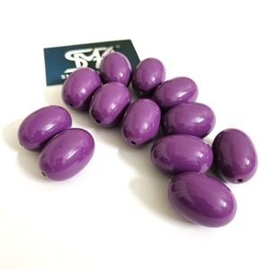 Perles en résine ovales violettes écologiques de haute qualité pour la fabrication de bijoux, accessoires de bricolage, bracelets d'ange, colliers, mode créative - Product Image 3