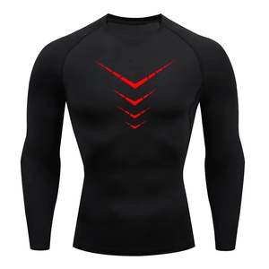 Camiseta de compresión de manga corta 100% algodón para hombre, transpirable para correr, entrenamiento, culturismo, entrenamiento, Fitness, ropa deportiva - Product Image 5