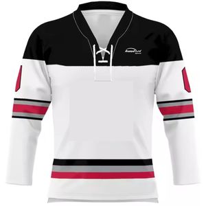 Conception à la mode votre propre Logo Hockey Sweatshirt Plain College Maillots de hockey sur glace personnalisés - Product Image 5