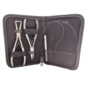 Pince d'extension de cheveux avec logo personnalisé Micro anneaux avec boucle Aiguilles et pinces Kit d'outils d'extension de cheveux professionnel - Product Image 2