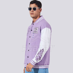 2024 Men's High Quality Stand Collar Baseball Letterman <b>Varsity</b> <b>Jacket</b> Winter Polyester/Cotton Customized Colors OEM Service - Product Image 6
