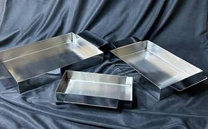 Customized Stainless Steel Serving Tray Heavy <b>Oven</b> <b>Microwave</b> Tray for Home and Kitchen Use Polished Metal Tray - Product Image 2