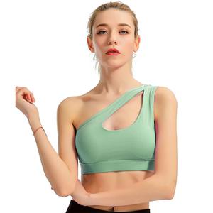 Sujetador Deportivo de Un Hombro para Mujer, Top de Fitness, Yoga, Diseño Corto, Soporte Medio, Ropa Deportiva, Sin Costuras, Transpirable - Product Image 5