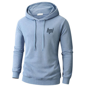 เสื้อฮู้ดน้ำหนักเบาขายดีสำหรับผู้ชาย บริการ OEM เสื้อฮู้ดแบบพื้นฐานสำหรับผู้ชาย ดีไซน์ล่าสุด - Product Image 1