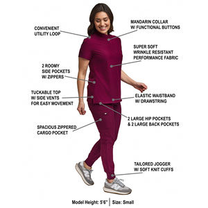 Uniforme de Doctor ligero, traje de enfermería personalizado para mujer, uniforme médico de enfermera, conjunto de uniformes de Hospital antiestáticos - Product Image 4