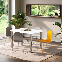Escritorio de Oficina Pintado en Blanco Emuca España Modelo 7018812 1150x750mm con Madera de 30mm de Grosor