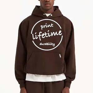 Sudaderas con capucha personalizadas para hombre 100% algodón en blanco caída hombro bolsillos funcional de gran tamaño pullover Heavyweight sudadera sudaderas con capucha para hombres - Product Image 3