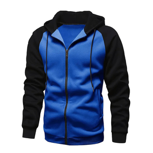 Sweat-shirts d'hiver pour hommes avec fermeture éclair, couleur personnalisée, séchage rapide, respirant, écologique, coupe ample, service OEM, polaire thermique - Product Image 2