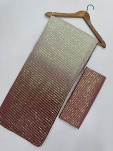 Bollywood Designer Banarasi doux soie Saree cuivre Zari tissage pour mariage et fête porter Collection hiver pour Diwali - Product Image 4