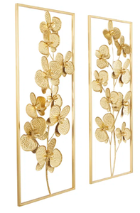 Cadre doré Arts muraux floraux Paysage Intérieur de la maison Artisanat décoratif Artisanal Métal Salon Arts muraux Cadre Exportations - Product Image 2