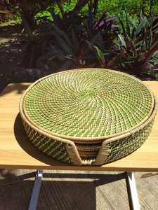 Hot Selling Wholesale Beautiful Flower Nature Rattan Placemat <b>Tablemat</b> - Product Image 6