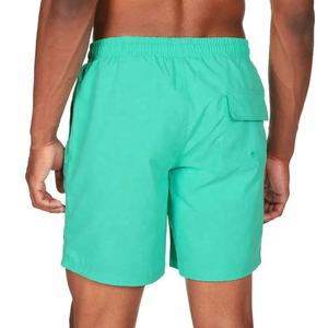 Short de bain à séchage rapide grande taille pour homme Bandana imprimé imperméable à l'eau bleu-plage pour l'été et l'automne motif solide - Product Image 3