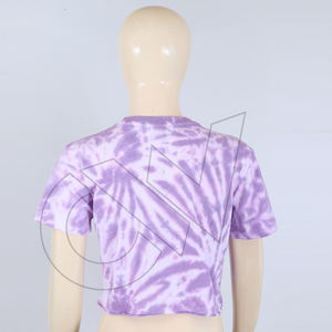 2024 Tie Dye ropa de calle de alta calidad Top corto de manga larga para mujeres con diseños personalizados - Product Image 5