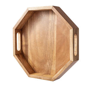 Bandeja de forma octogonal de madera de mango Suministro de hotel de restaurante de alta calidad de fabricante indio Proveedor a la Mejor fábrica al por mayor - Product Image 3