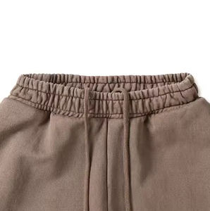 Pantalons de survêtement pour hommes en toile décontractée de haute qualité, poids lourd, avec poches, logo personnalisé, pantalons de jogging 100% coton, vente en gros FOB - Product Image 4