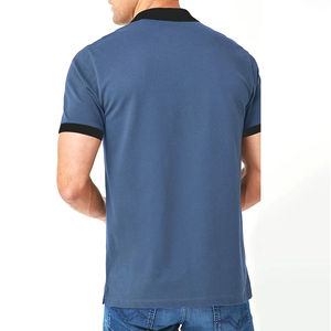 Uniforme de golf de poliéster de calidad profesional, Polo de color sólido con manga corta, Polo transpirable de talla grande para hombre - Product Image 4